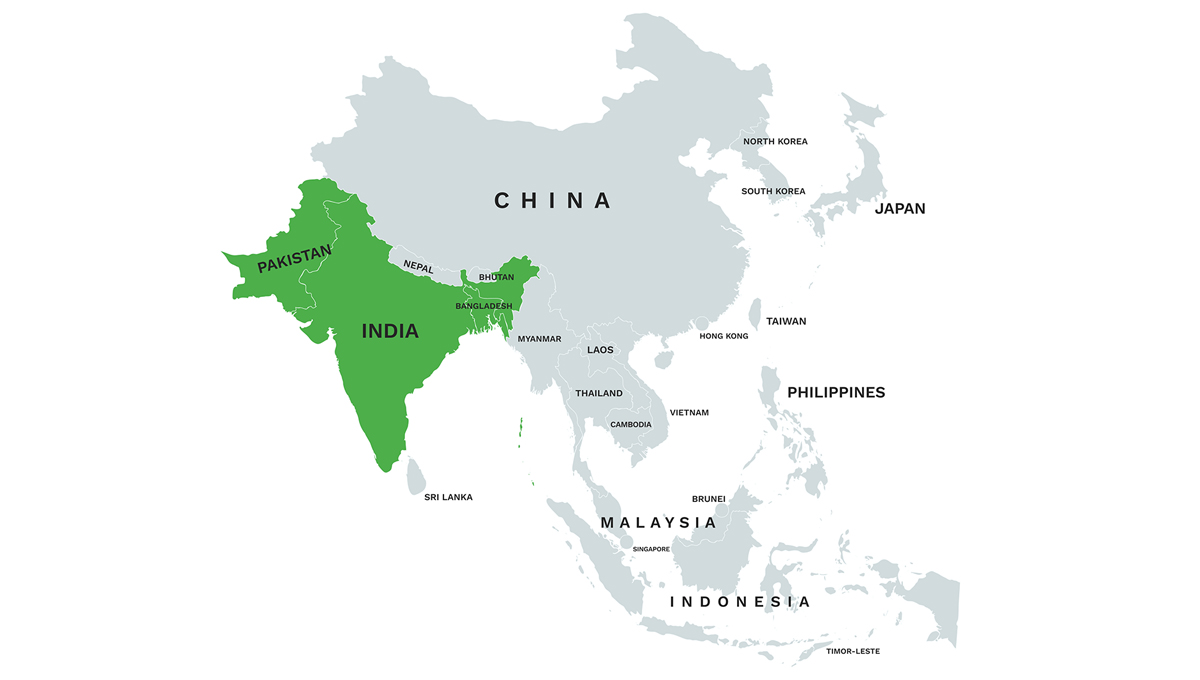 South Asia Map